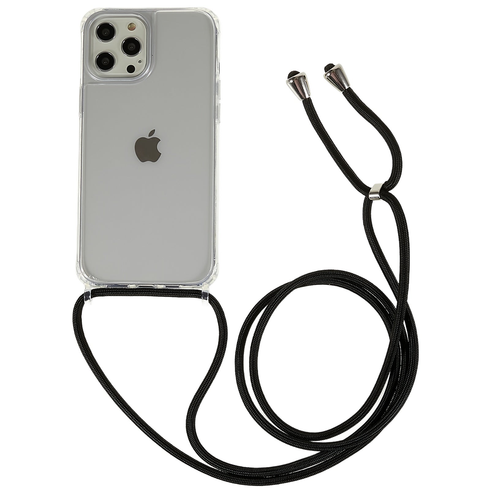 For iPhone 12 Pro Max 6.7 inch Clear Phone Case with Adjustable Lanyard Anti-collision TPU Acrylic Back Cover For iPhone 12 Pro Max 6.7 inch Clear Phone Case with Adjustable Lanyard Anti-collision TPU Acrylic Back Cover